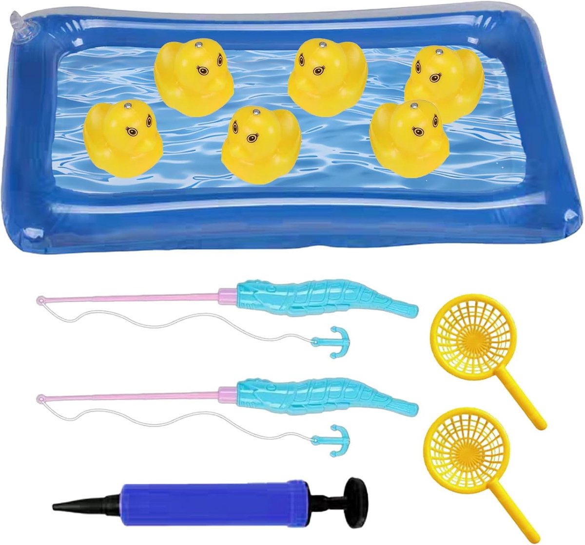 Magnetisch Vis Spel - Magneet Vissen - Zomerpret Binnen - Inclusief Opblaasbaar Bad - 34 x 21 x 4 cm