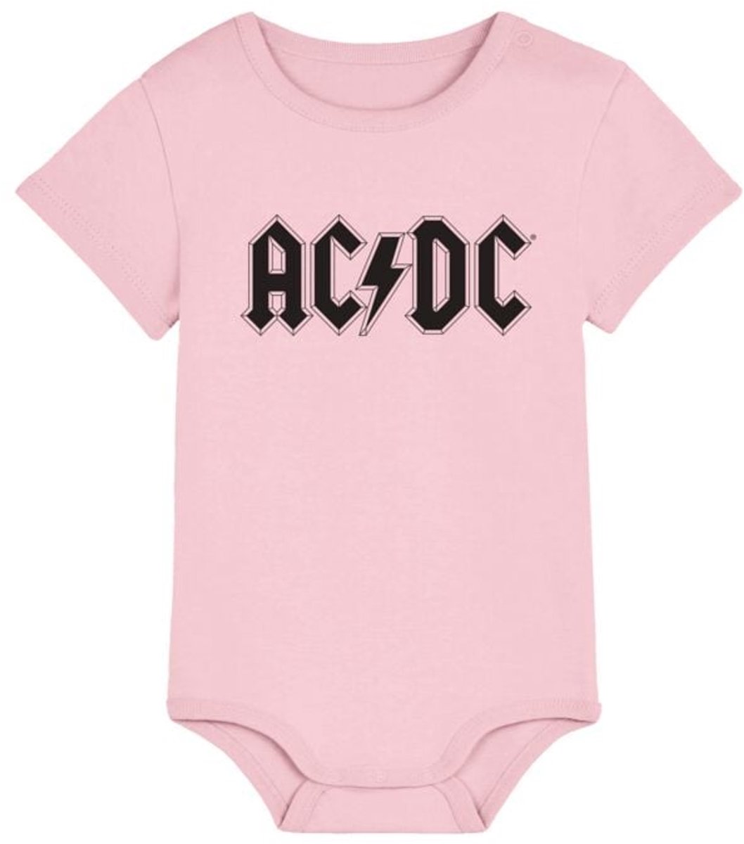 AC/DC Logo Body lichtroze Katoen -