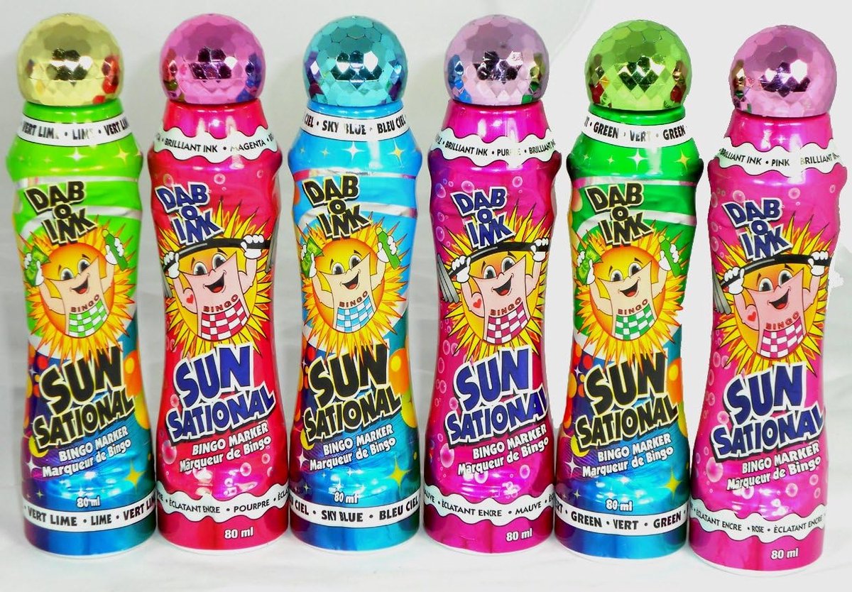 Bingo Stiften Set - Aanwijs Stiften - Bingo Spelen - Set van zes - 4 oz - Gemengde kleuren