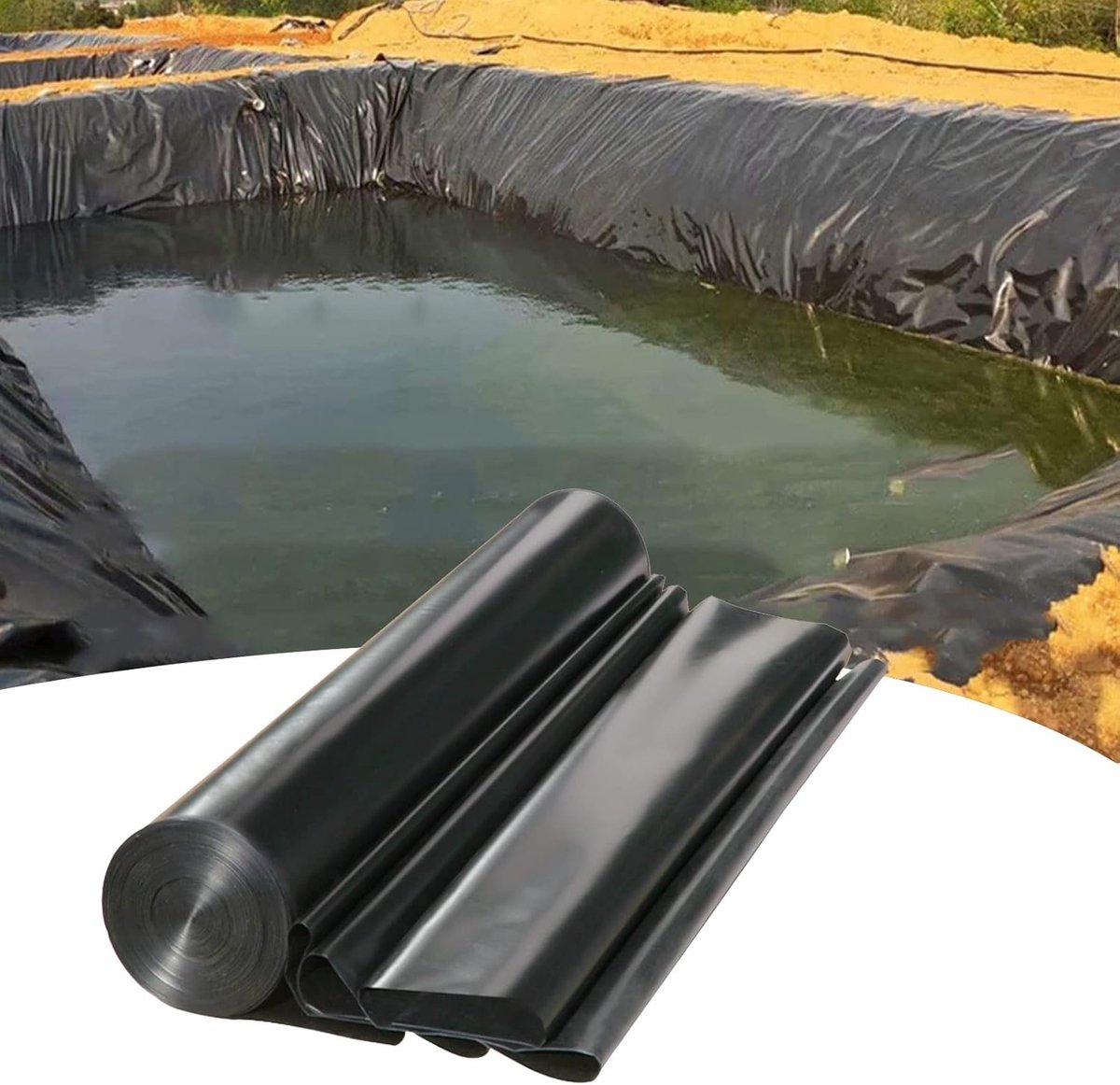 Vijverfolie EPDM - Waterdicht Membraan - Tuin Vijvers - Duurzaam Flexibel - 5 x 6 Meter - 