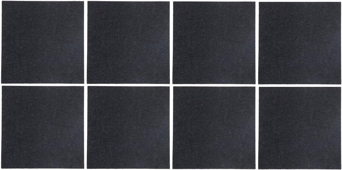 Tapijttegels - Vloerbedekking - Ruimte Vernieuwen - Zelfklevend - 30x30 cm - Zwart