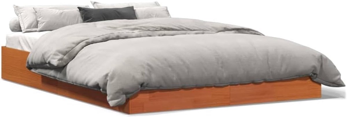 Houten Bedframe - Platformbed Hout - Slaapkamer Inrichting - Massief Grenenhout Constructi