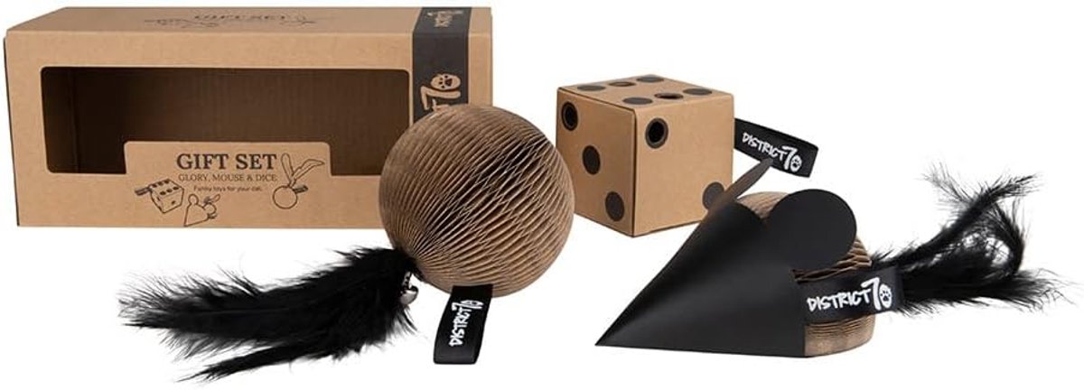 Kattenspeelgoed Cadeauset - Speeltjes voor Katten - Urenlang Speelplezier - Drie Verschillende Speeltjes - 95 x 22 x 85 cm