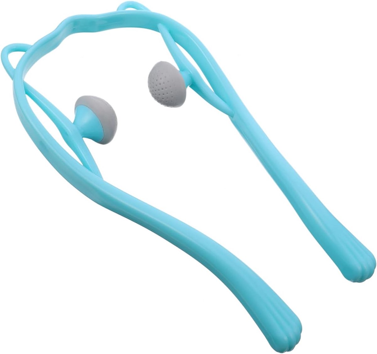 Nekmassage Roller - Spierontspanner - Stressverlichting - Ergonomische Handgreep - 29 cm - Blauw