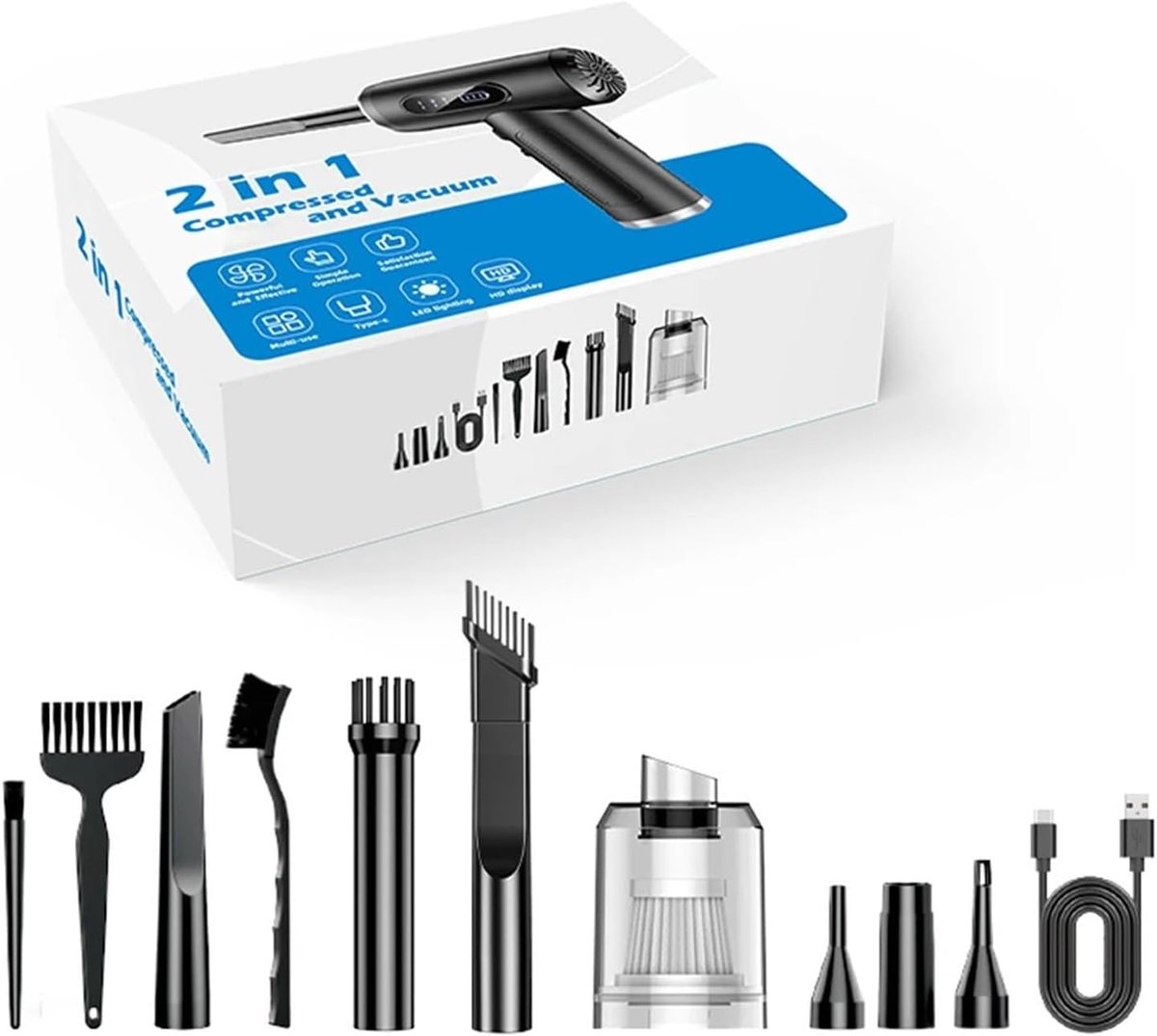 Draadloze Stofzuiger - Kruimelzuiger Blazer - Auto Huis - Dubbele Functie - 500g 110V
