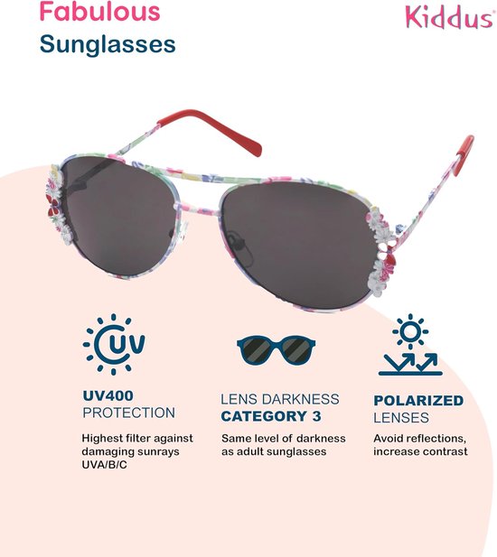 Kinder Zonnebril - Meisjes Accessoire - Bescherming Tegen Zon - Schokbestendig Frame - Vanaf 6 Jaar - Metaal Roze van Kinder — afbeelding 5