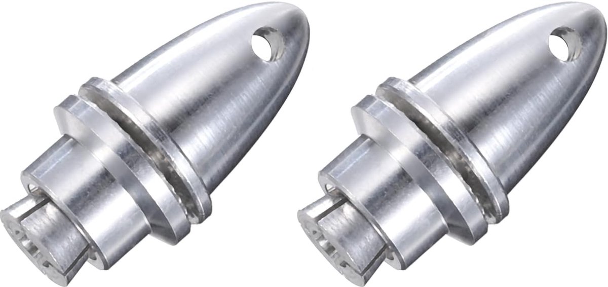 Propeller Adapter - Spinner Set - RC Vliegtuig - Aluminium Constructie - 2.3mm As - Zilver