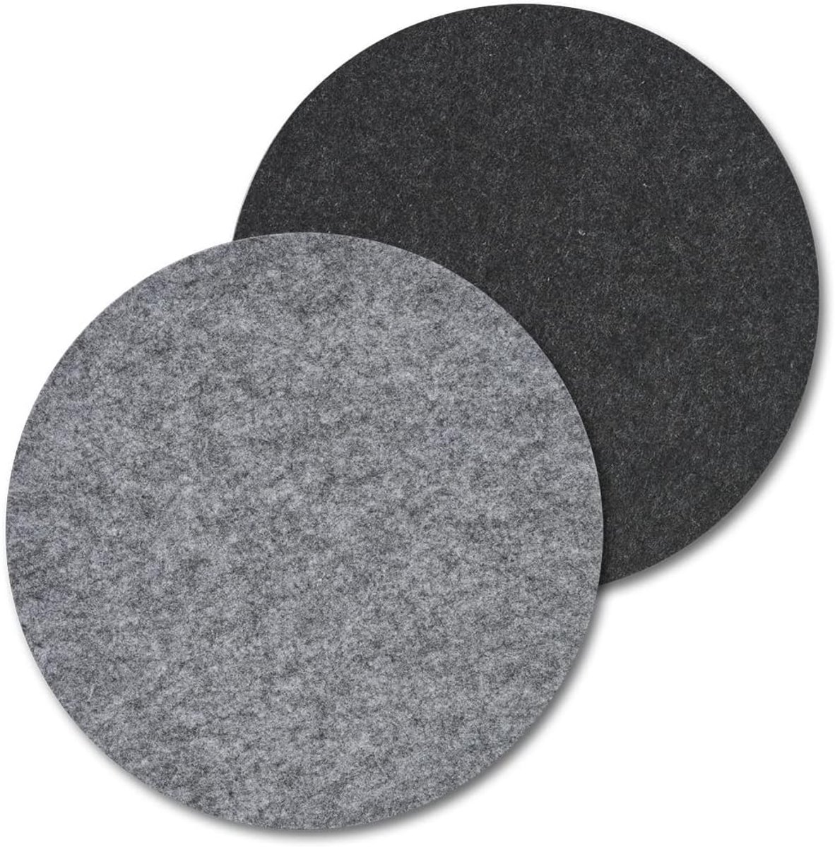 Placemat Vilt - Onderzetter Tafel - Eettafel Beschermen - Rond Design - Ø 38 cm - Antraciet