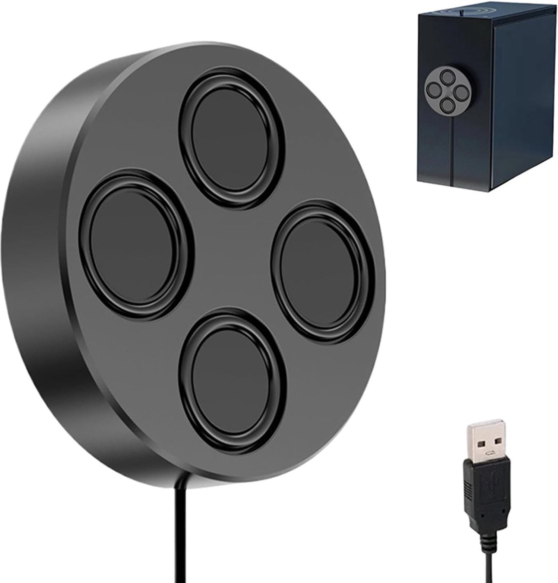 Draagbare Speaker - Stereo Geluid - Reis Thuis Feest - Magnetische Plaatsing - Compact Ontwerp - Zwart