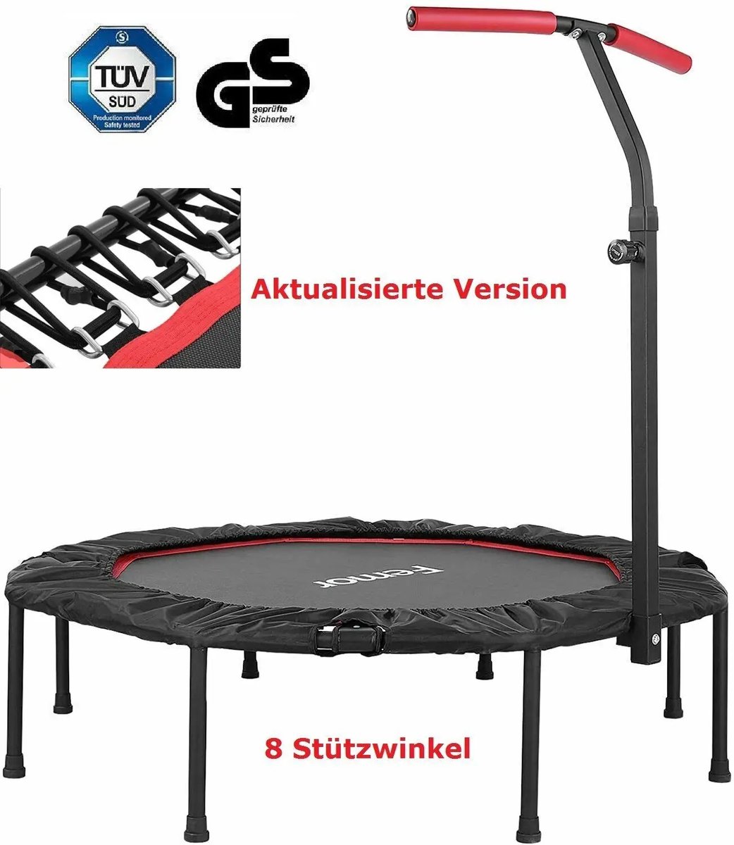 LeeuwenChoice® Opvouwbare Fitness Trampoline - Indoor Oefening Workout Rebounder - Sport Trampoline - Met Handvat Voor Indoor/Outdoor Fitness Lichaamsoefening