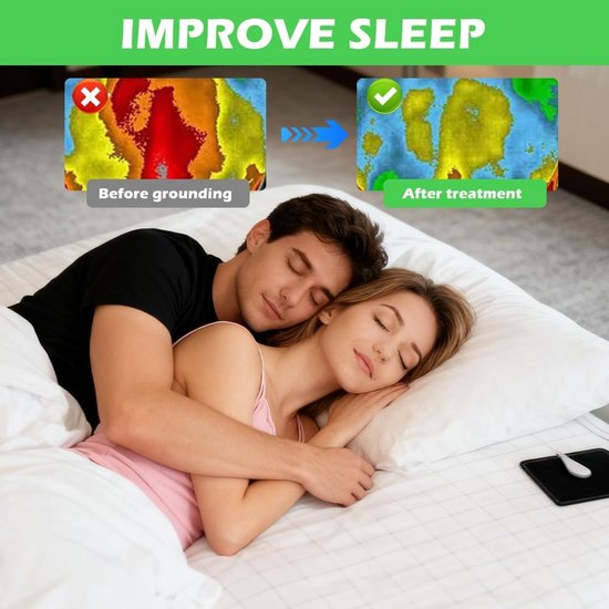 Aardingsmat - Katoen Zilvervezel - Betere Slaap - Biologisch Katoen Samenstelling - 90 x 203 cm — afbeelding 4