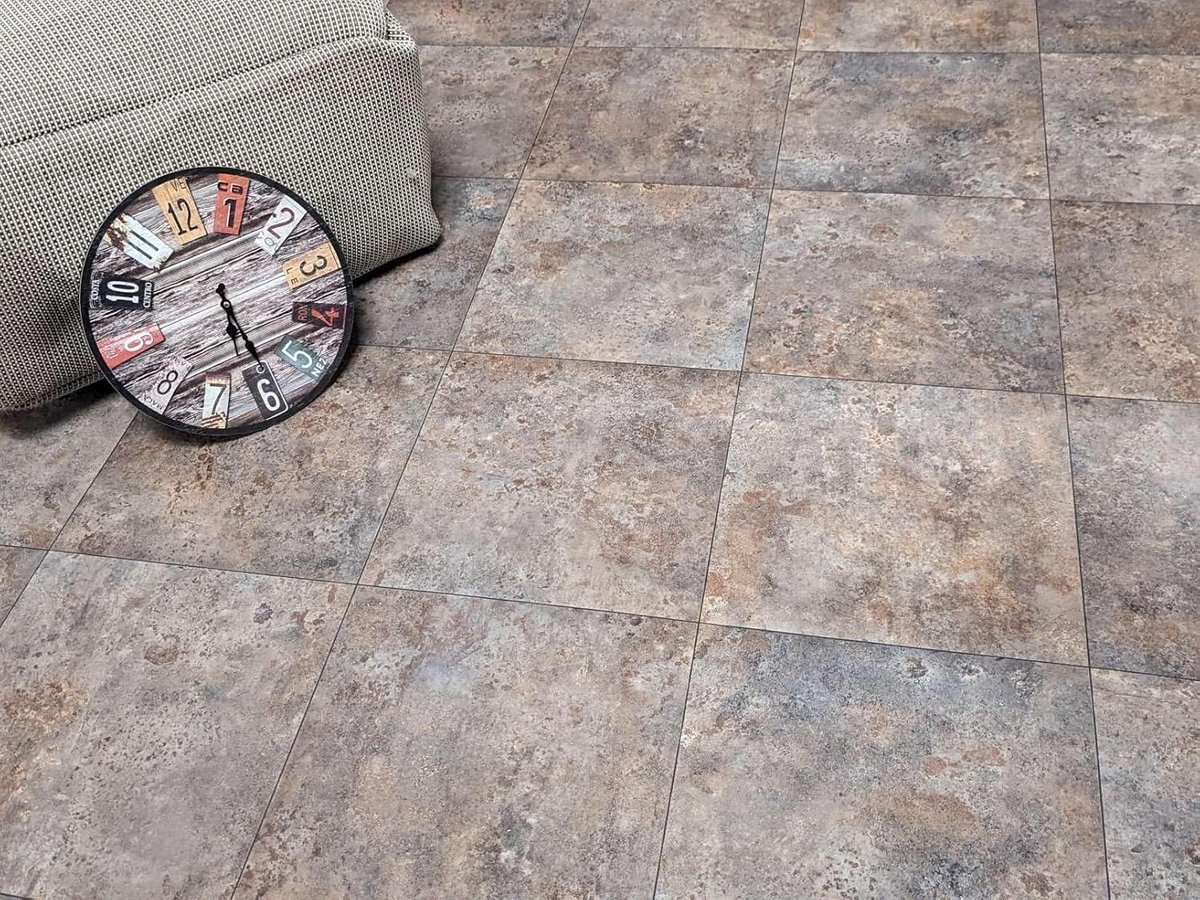 PVC vloerbedekking - Vinyl vloerbedekking - Ruimte Vernieuwen - Grote Tegel Look - Breed 4