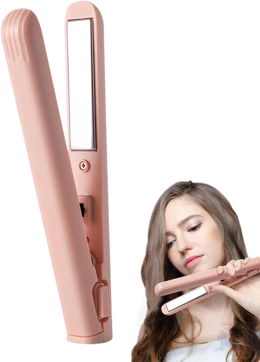 Keramische Stijltang - Platte Haarstyler - Snel Haar Stylen - Draagbaar Compact Ontwerp - 18.5 cm Lengte - Meerdere Kleuren