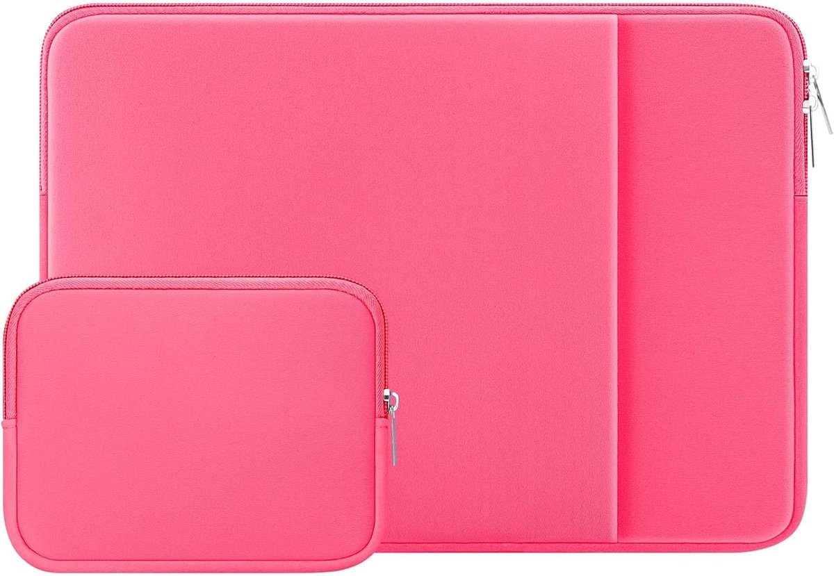 Originap RAINYEAR 14 Zoll Laptop Hülle kompatibel mit 14 Zoll Notebook Computer Chromebook, 15 Zoll MacBook Pro M4 M3 M2 A2941 A3114 A3241 Schutzhülle mit Fronttasche und Zubehörtasche, Rot