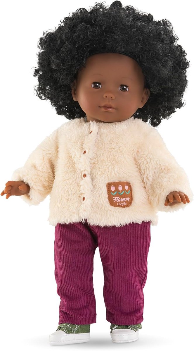 Poppenjas - Jasje Vestje - Aankleedplezier - Zacht nepbont - 36 cm pop - Lichtbruin — afbeelding 3