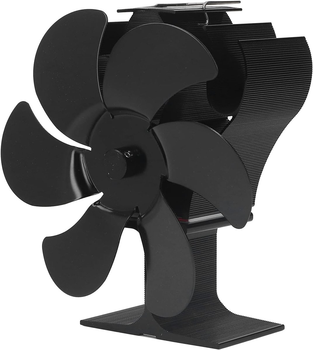 Warmteaangedreven Ventilator - Kachel Ventilator - Efficiënte Luchtcirculatie - Zelfstartend - Diameter 152 Mm - Zwart
