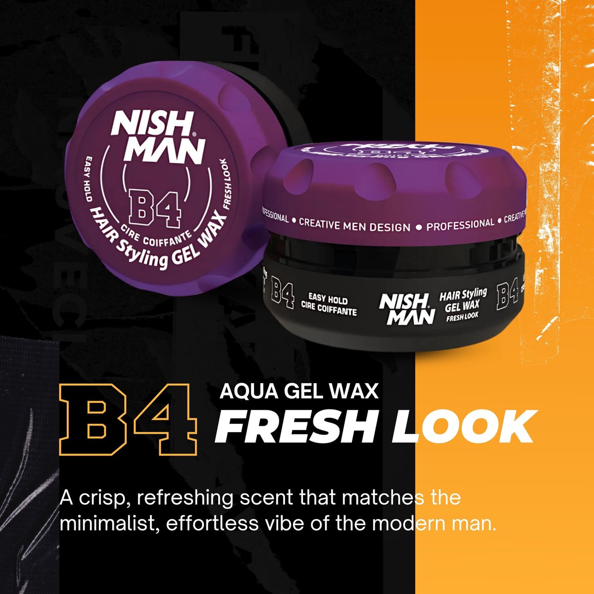 Nishman - Hair Styling Gel Wax - Fresh Look - N° B4 - 150 ml
