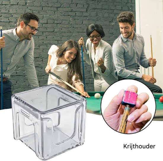 Krijthouder voor Keu - Acryl Krijtdoos - Biljart Accessoire - Draagbaar en Stevig - 3 x 3 x 3 cm — afbeelding 5