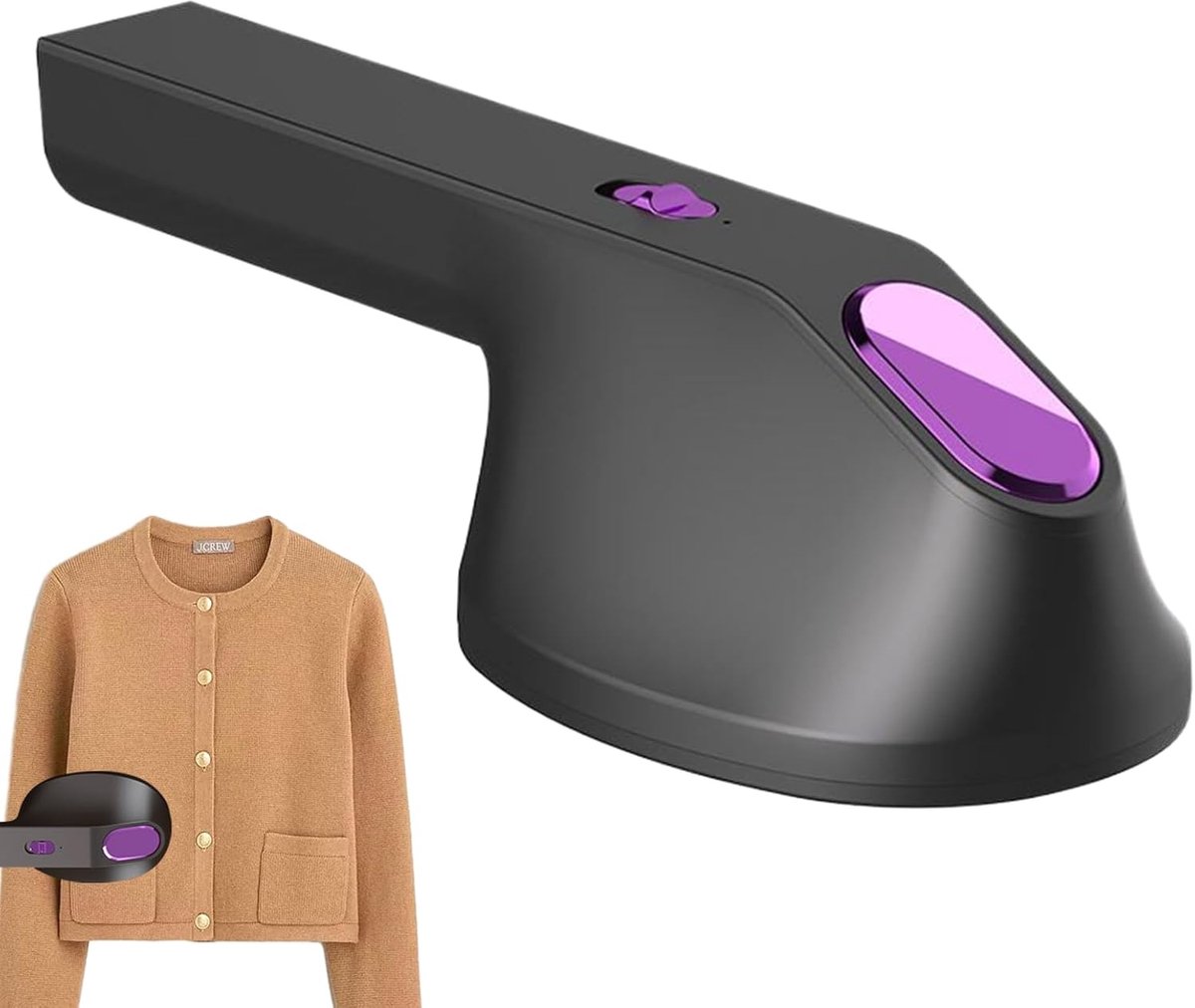 Draagbaar Strijkijzer - Kleding Stomer - Kreukels Verwijderen - Dubbele Strijkmodi - 21.5 cm - Grijs