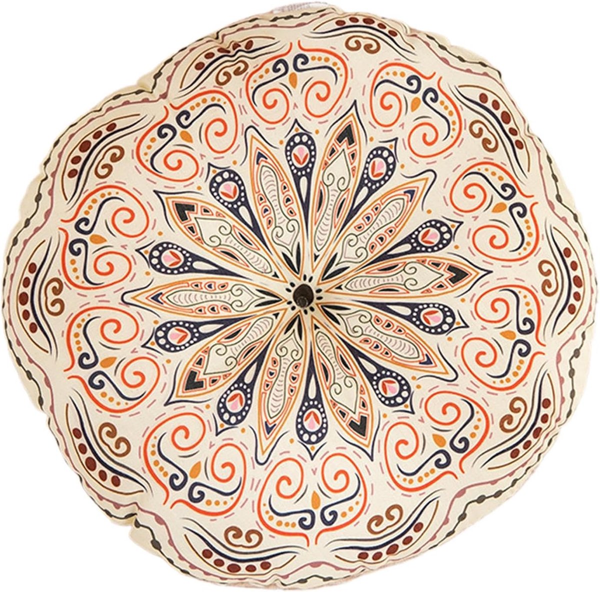 Meditatie Kussen - Ronde Vloer - Comfortabel Zitten - Verwijderbare Hoes - 40 x 40 cm - Bohemian