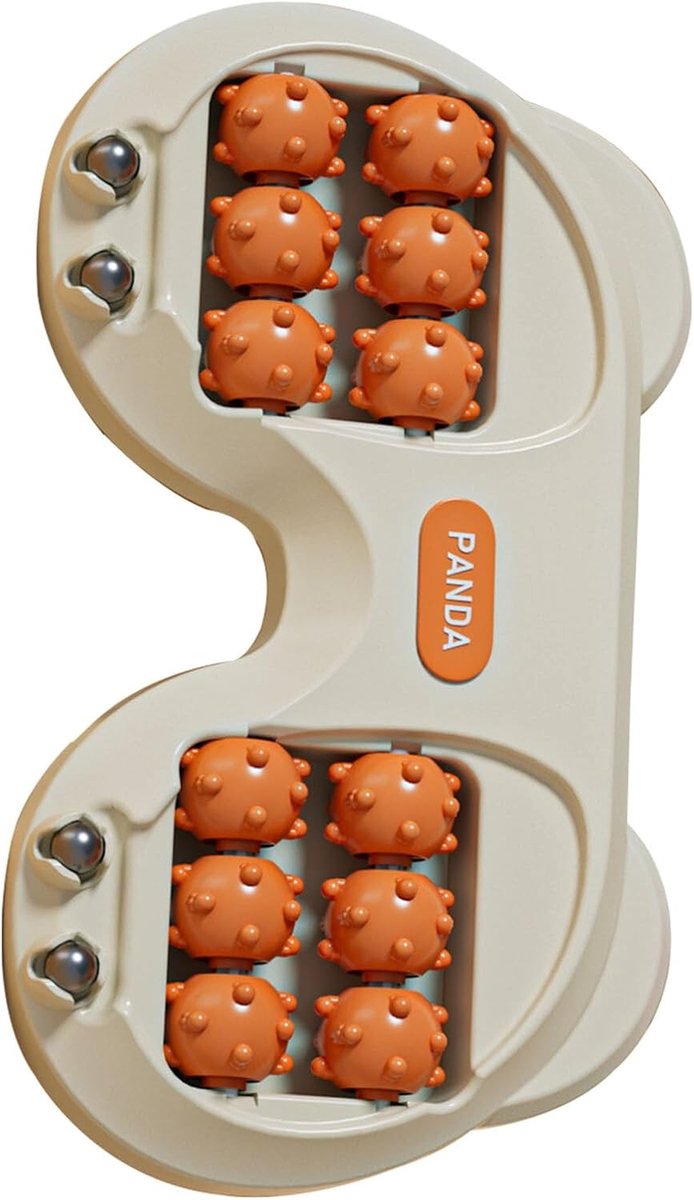 Voetmassagewiel Roller - Voetacupressuur Massage - Zelfmassage Ontspanning - Ergonomisch Kattenpootontwerp - 28.5 x 14.5 x 4.4 cm - Oranje