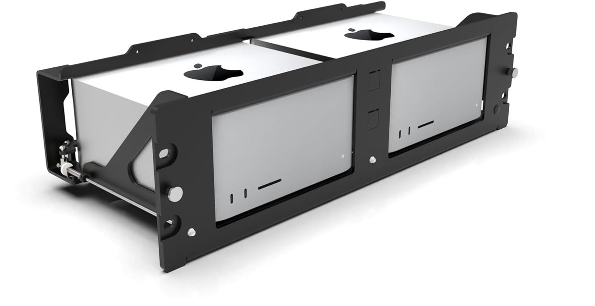 Rack Mount Behuizing - Server Kast - Mac Studio Opslag - Frontale Toegang - 19 inch 3U - Zwart