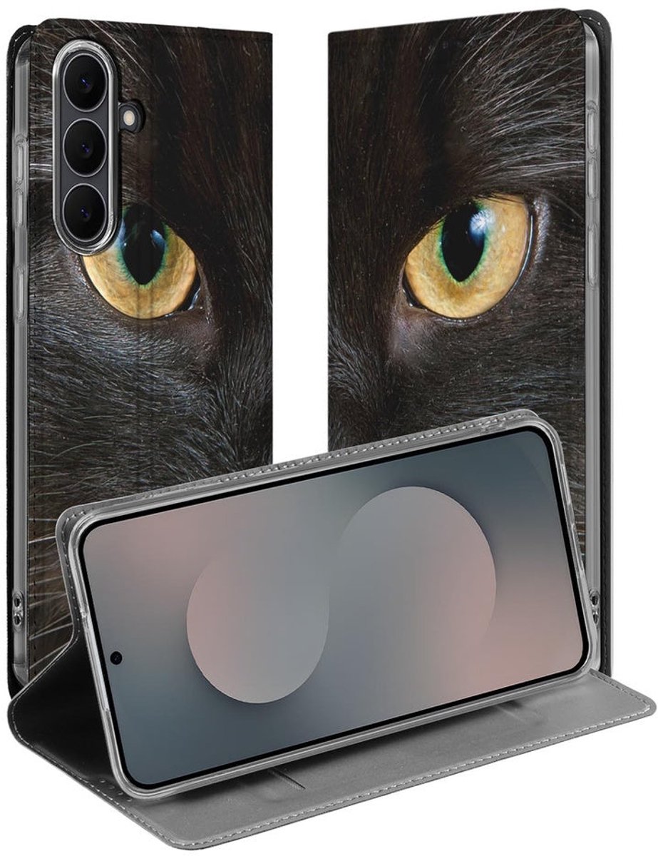 Samsung Galaxy S25 FE Book Wallet Case Zwarte Kat