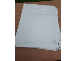 Plastic draagtas wit, DKT-tas, 45 x 55 cm, bodemvouw 5 cm (100 stuks).