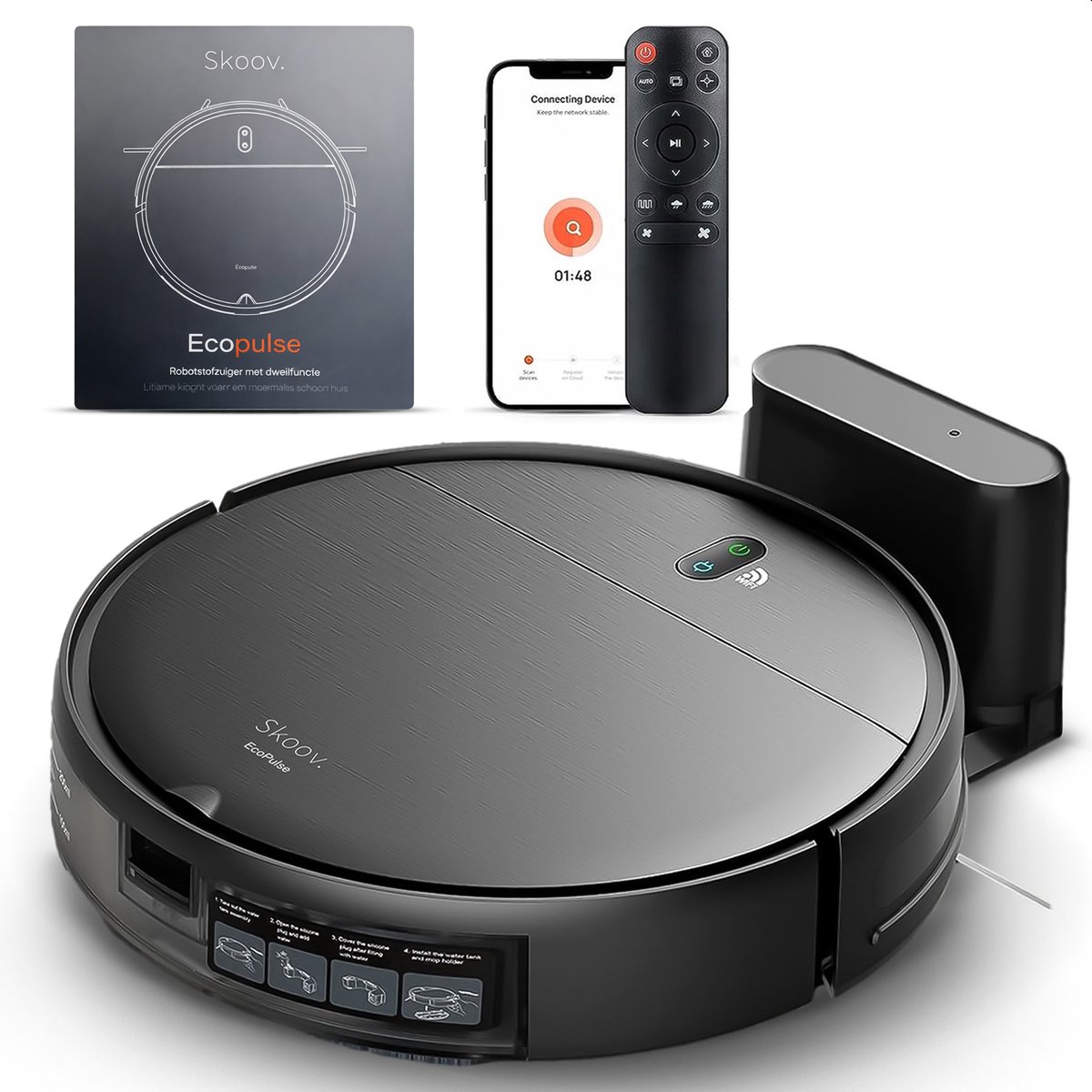 Ecopulse Robotstofzuiger met dweilfunctie - Met app,