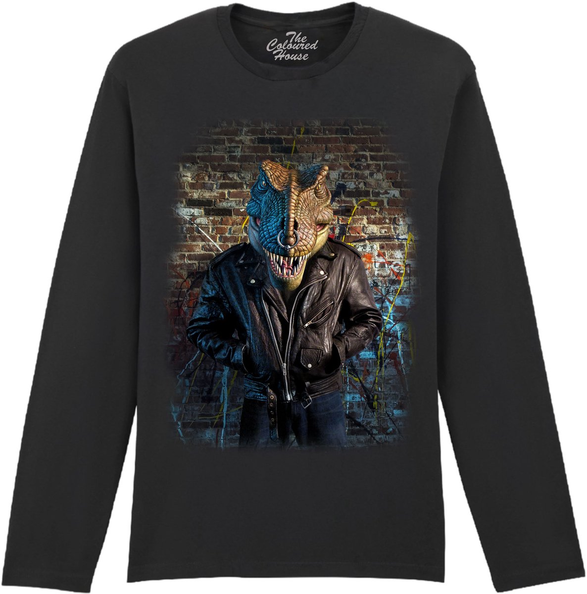 Dino Nas T-Rex The Coloured House Longsleeve T-shirt M