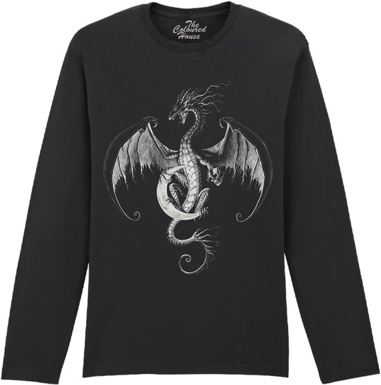 Draak Moon Glow Dragon The Coloured House Longsleeve T-shirt M