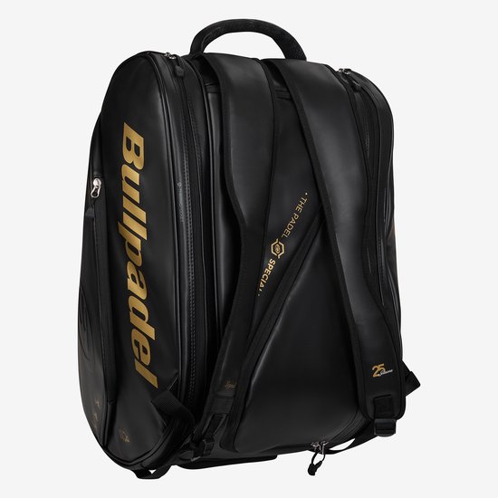 Bullpadel Flow BPP26006 Racketbag Padeltas - Zwart/Goud - Racketbag