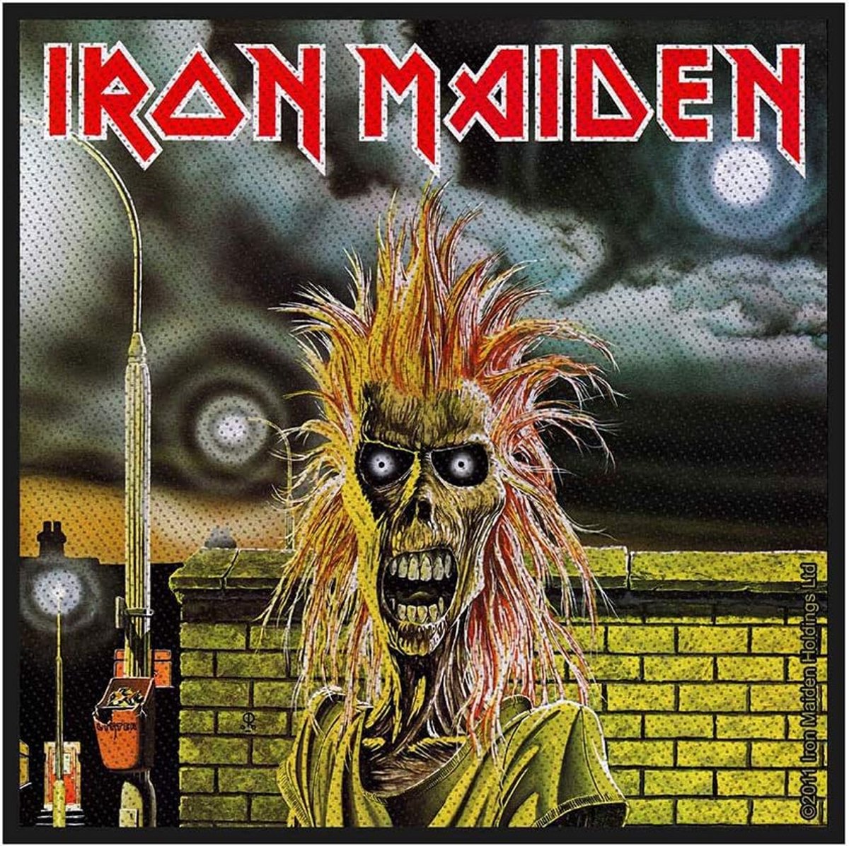 Iron Maiden Patch - Opstrijkbare Applicatie - Kleding Personaliseren - Officiële Band Merchandise - 10x11 cm - Zwart