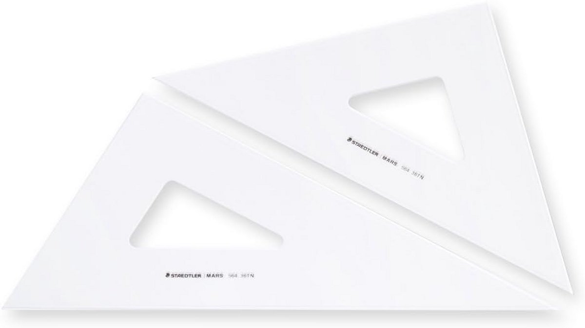 Tekendriehoek 36cm voor Tekeningen en Ontwerp