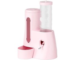 Automatische voer- en waterbak voor hamsters - 2-in-1 - Witte waterfles - 125 ml - Geschikt voor chinchilla's, cavia's, ratten, dwerghamsters, gerbils en andere kleine dieren