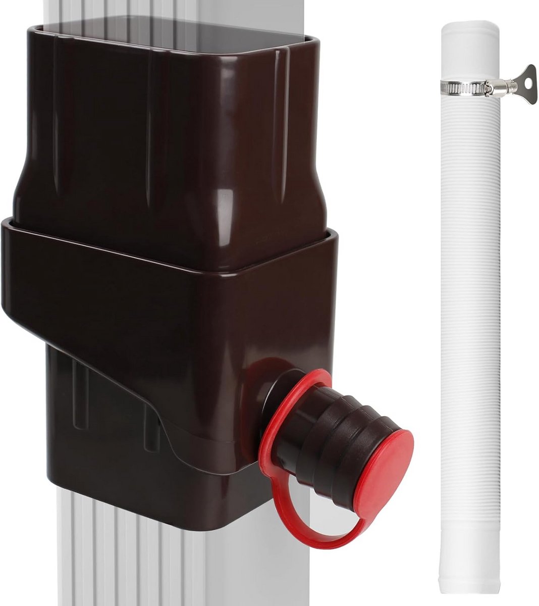 Regenpijp Afvoerset voor Wateropvang | Complete Set met Slang en Klemmen