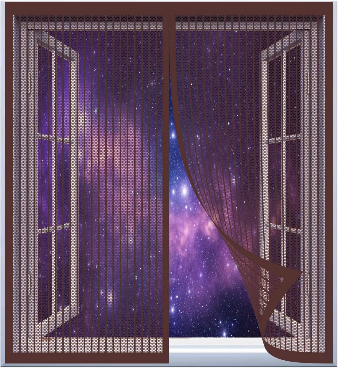 Universeel Magnetisch Raamhor Zonder Boren 150x170 cm Transparant Gaas