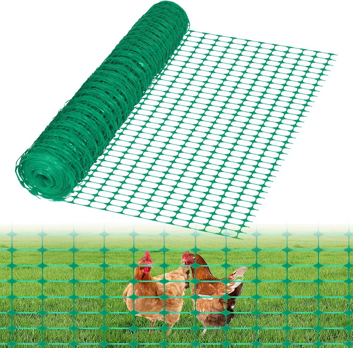 Stevig Kunststof Beschermnet - 80 Meter Lang voor Bouw, Tuin of Dieren