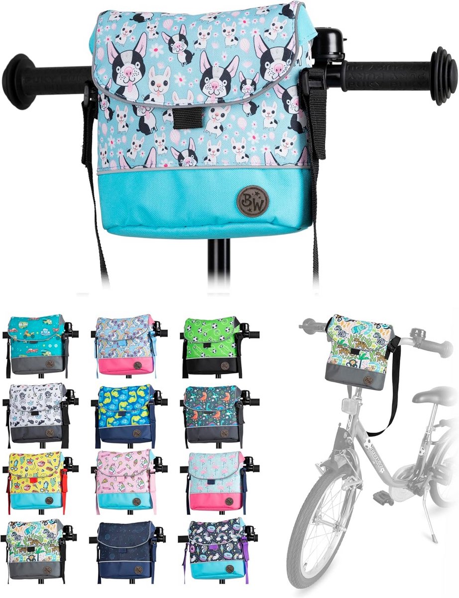 Kinderstuurtas voor Fiets, Loopfiets en Step met Schouderriem - Waterafstotend