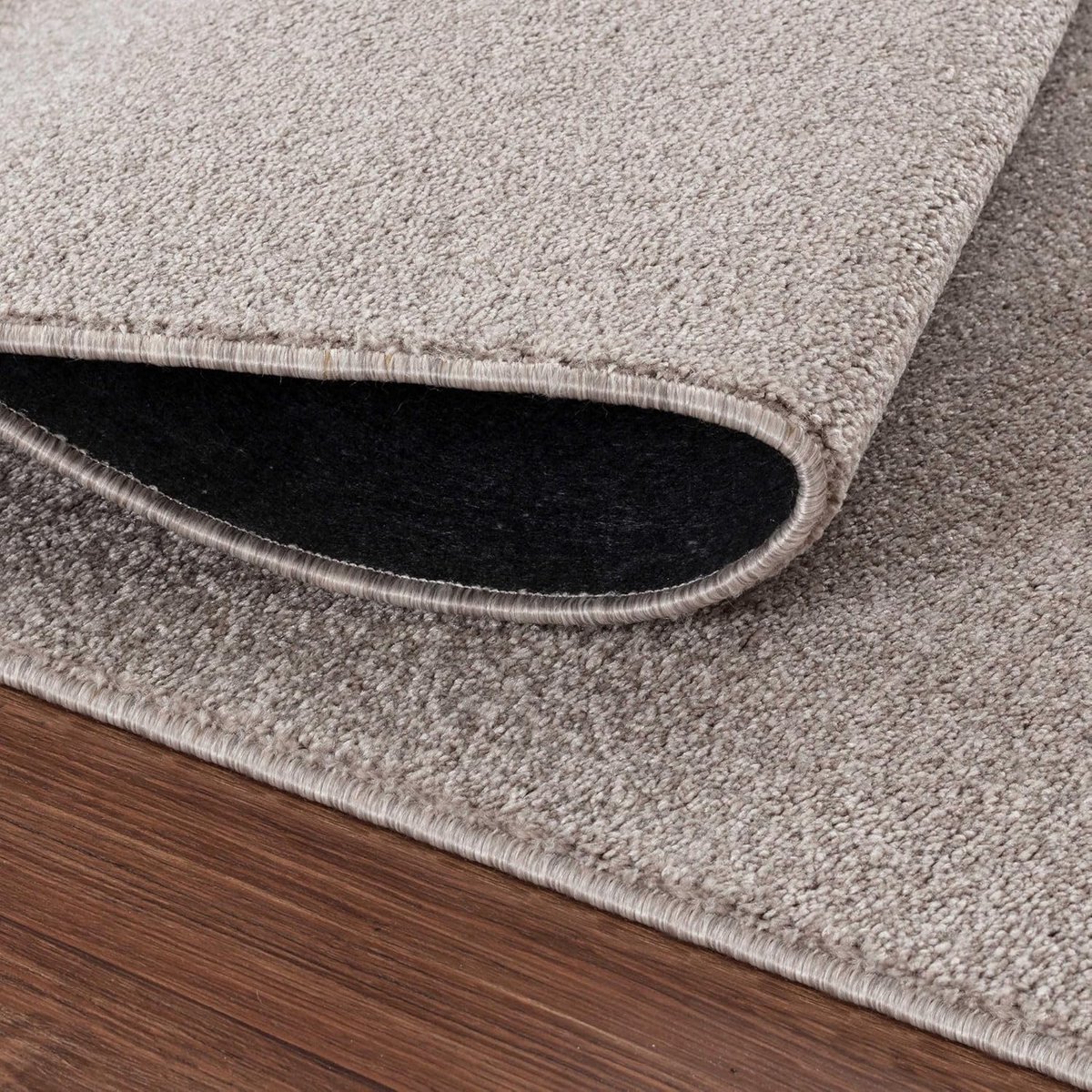Rond Laagpolig Vloerkleed Beige - Zacht en Modern Tapijt voor Woonkamer of Slaapkamer (200