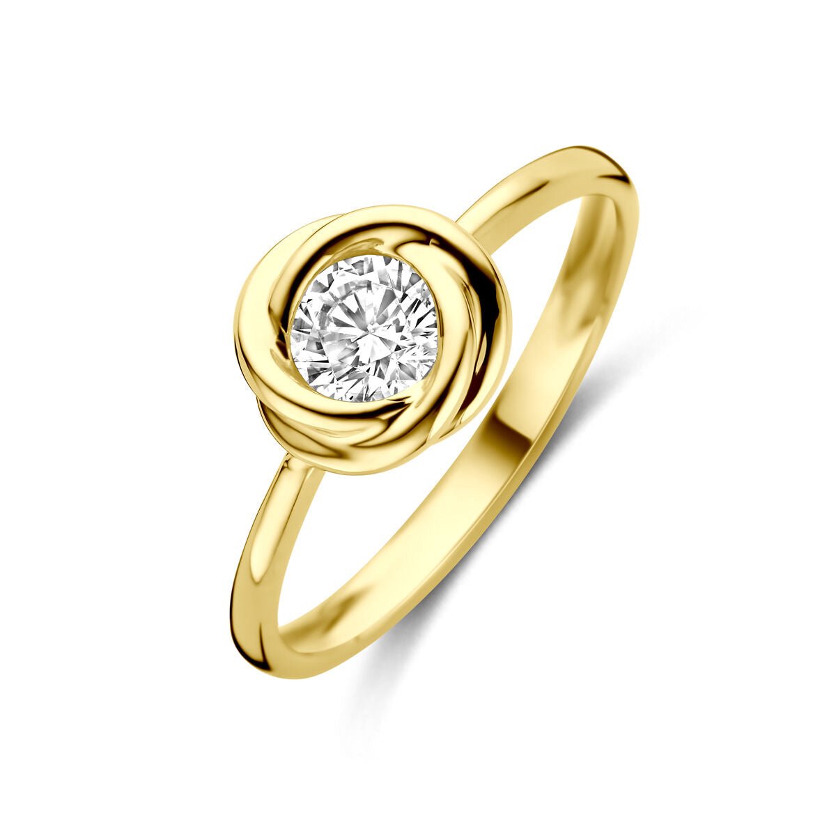 14K Geelgouden Ring met Zirkonia 4035039 – 8,5 mm
