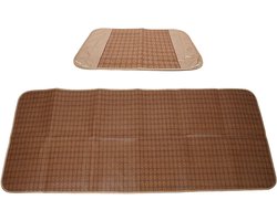 Bamboe Stro Mat Opvouwbaar Zomer Slaapmat Voor Thuis School Slaapzaal - Cool Pad Cooling Bed Kussen - Polyester Zomer Product - Comfortabele Slaap Onderlegger