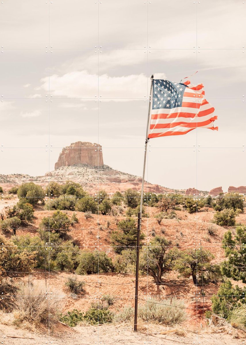 IXXI Arizona USA, Pati Photography - 100 x 140 cm - Gratis ophangtool - Grote wanddecoratie en posters - Vintage, Fotografie, Gang, Woonkamer
