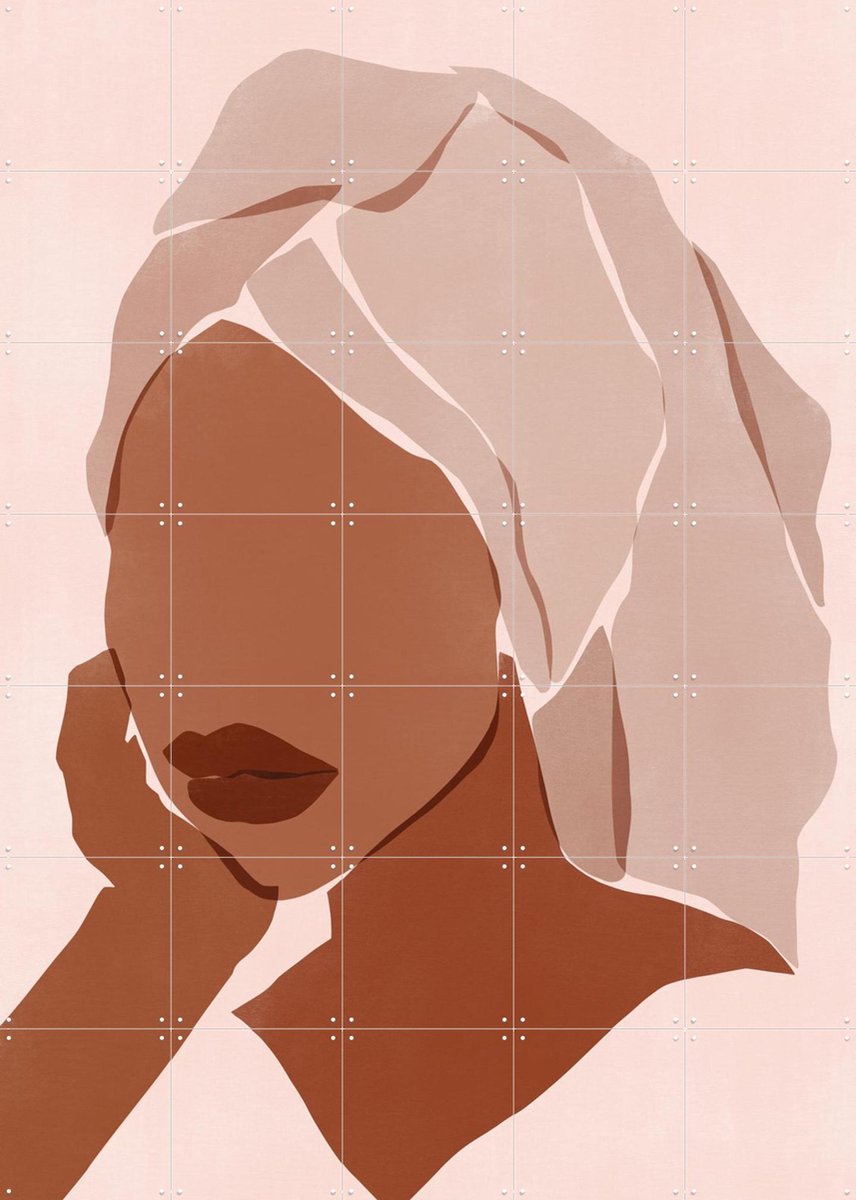 IXXI Sunday Mood, Sacrée Frangine - 100 x 140 cm - Gratis ophangtool - Grote wanddecoratie en posters - Abstract, Minimalisme, Illustraties, Grafisch