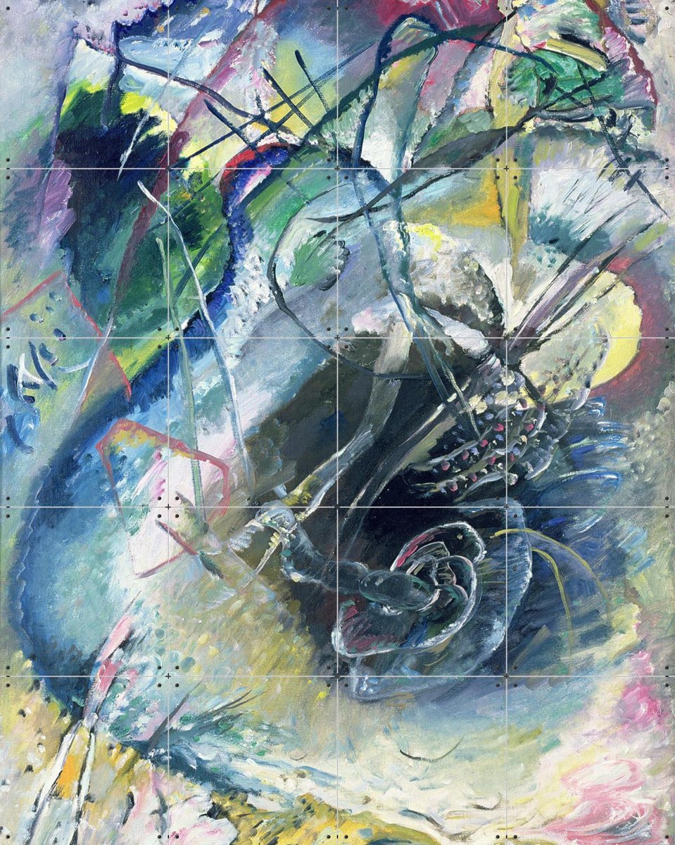 IXXI Untitled Improvisation, Kandinsky & Bridgeman Images - 80 x 100 cm - Gratis ophangtool - Grote wanddecoratie en posters - Olieverf, Kleurrijk