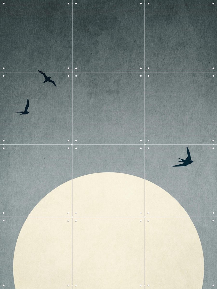 IXXI Dancers in the Dark, Kubistika - 60 x 80 cm - Gratis ophangtool - Grote wanddecoratie en posters - Minimalisme, Geometrische Kunst, Grafisch