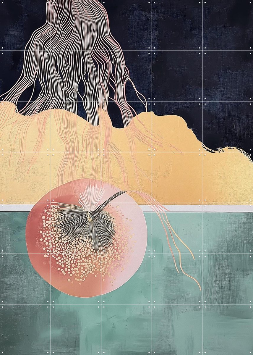 IXXI Misty Orchard, Artclaud - 100 x 140 cm - Gratis ophangtool - Grote wanddecoratie en posters - Illustraties, Digitale Kunst, Abstract, Abstract