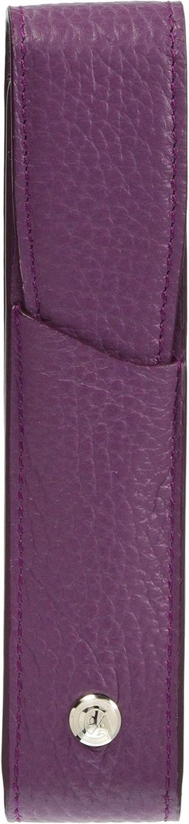 Luxe Leren Pennen Etui Lilac - Zacht Kalfsleer voor 1 of 2 Pennen