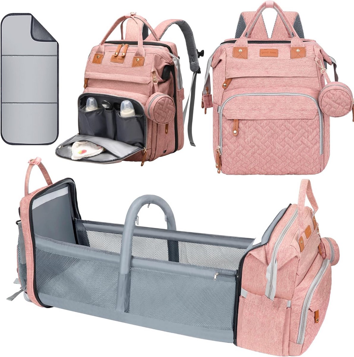 Luiertas Rugzak voor Baby: Grote Capaciteit & Multifunctioneel