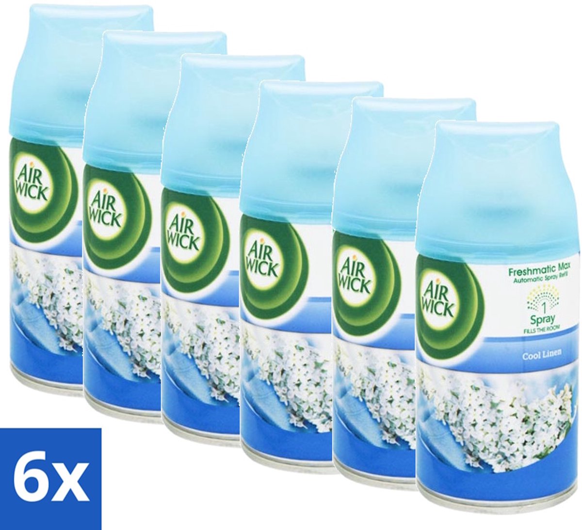 Air Wick - Luchtverfrisser - Navulling - Fris Linnen - 250ml x 6